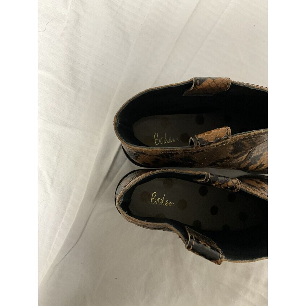 Boden Women Allendale Ankle Boots Booties Snakeskin Leather Western US 7.5. NWOT - Picture 9 of 10